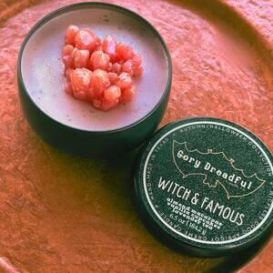 Witch & Famous Wickless Candle: Almond Macarons Vanilla Cake Lavender Tea Scent